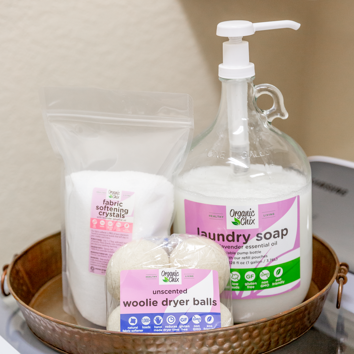 Laundry Starter Bundle, Glass Jug Organic Chix